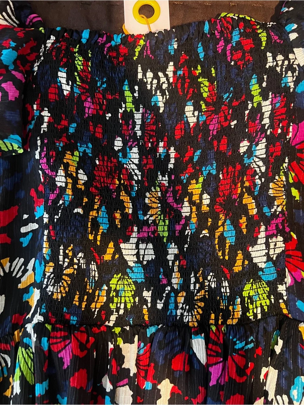 Tanya Taylor Glenda Smocked Silk Midi Dress - NEW